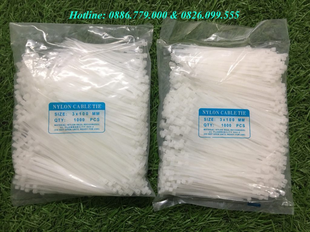 Bán Lạt nhựa 100mm, Dây rút nhựa 3x100mm, Dây thít nhựa màu đen