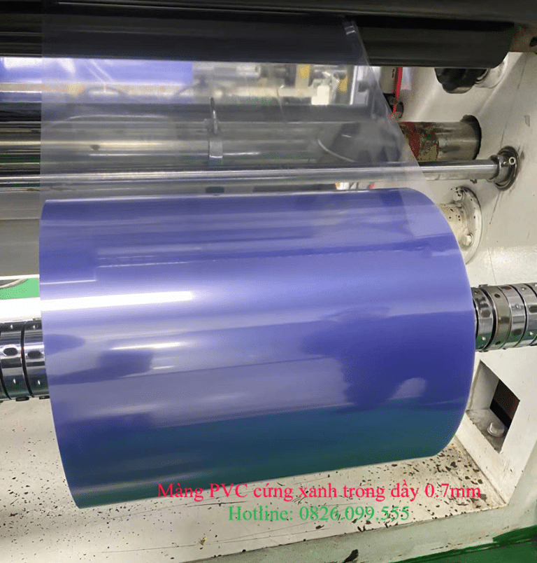 Sản xuât và bán Màng PVC cứng mầu xanh trong giá bán buôn